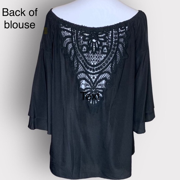 VAVA by Joy Han GEORGINA Off-The-Shoulder Blouse BLACK L - Picture 2 of 7